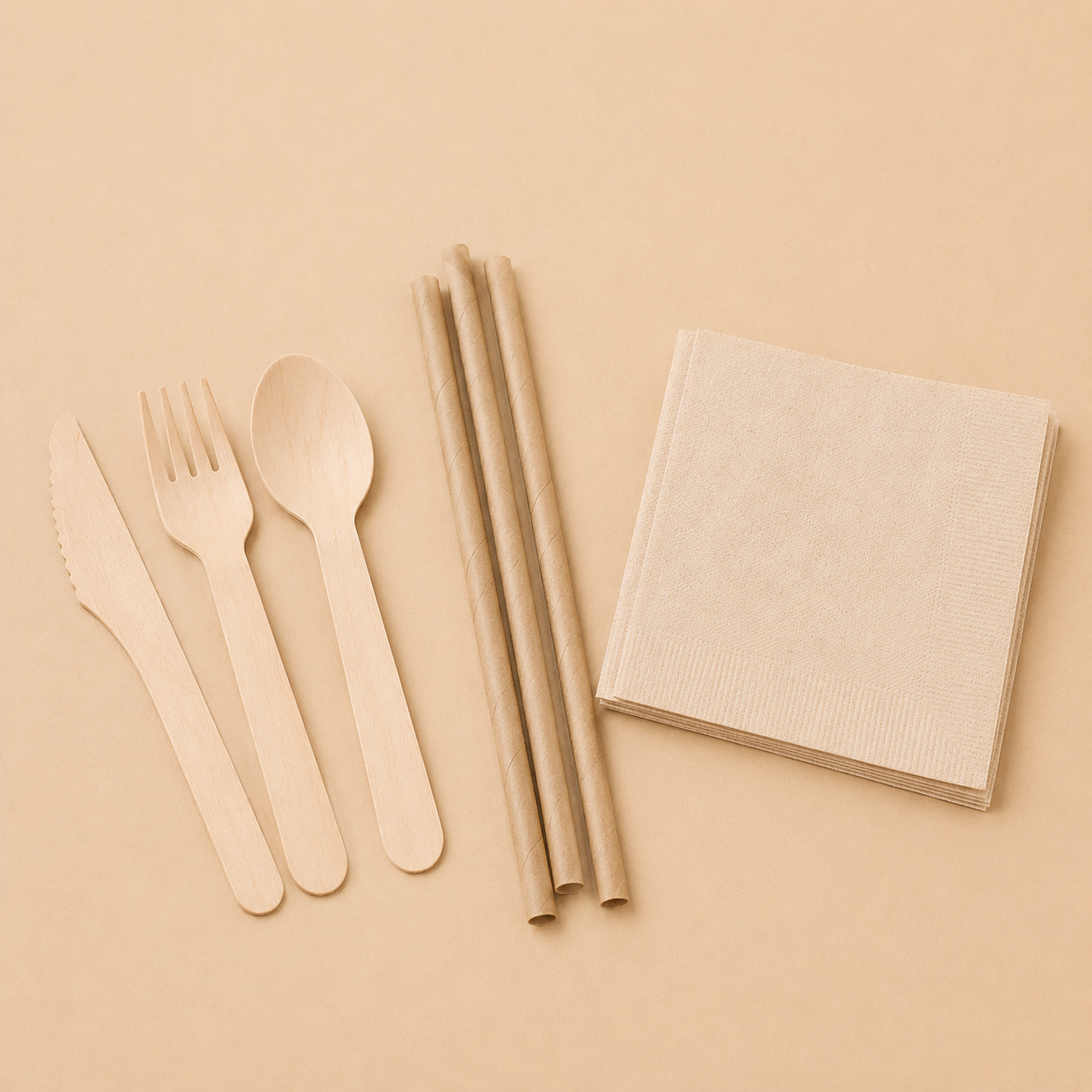    Disposable cutlery, straws and napkins for cafés and takeaway businesses