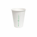 12oz white aqueous coated single wall paper cup with 90mm rim for hot drinks