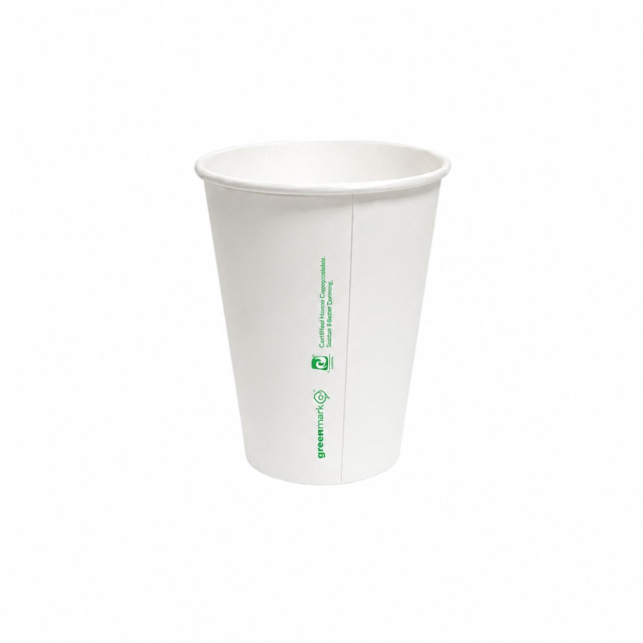 12oz white aqueous coated single wall paper cup with 90mm rim for hot drinks