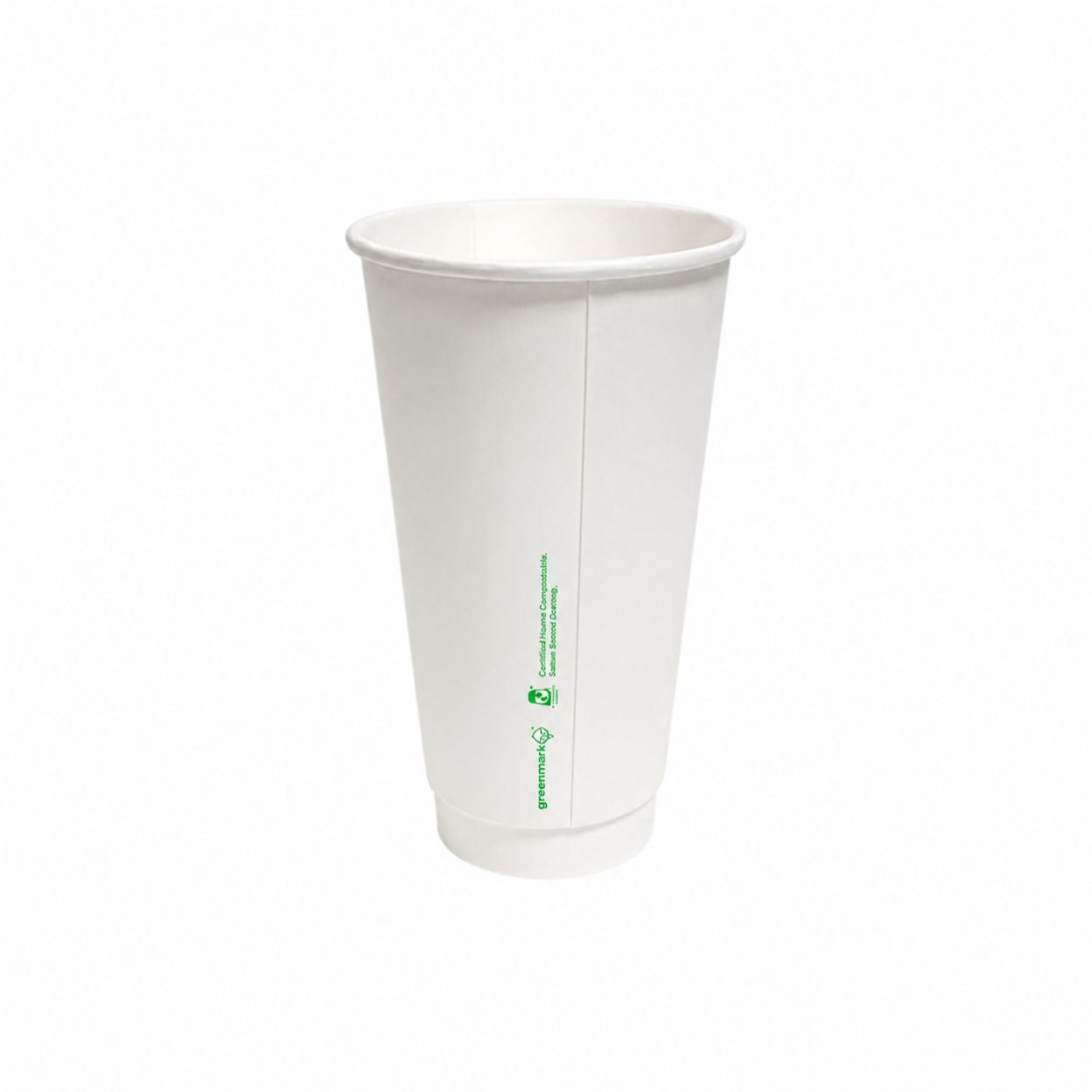 16oz Aqueous Coated Double Wall Paper Cup – White (500 Cups/Carton)