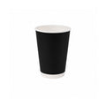 16oz black PE coated double wall coffee cup