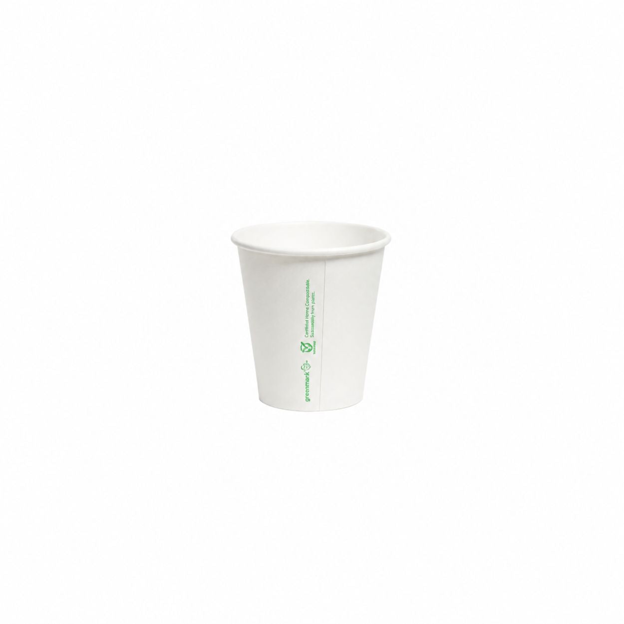 4oz white aqueous coated single wall paper cup with 62mm rim for espresso and small hot drinks