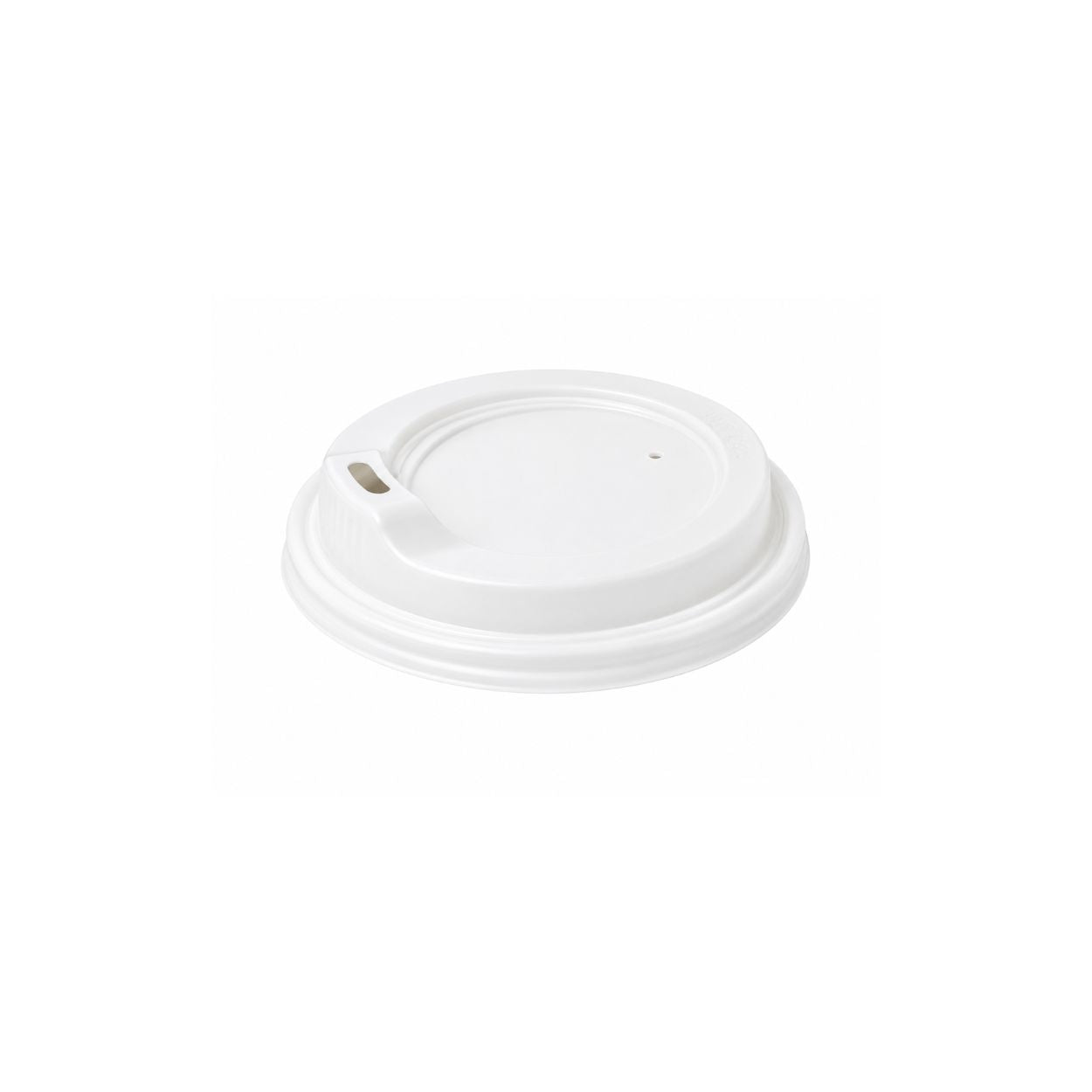 80mm white PS spout lid for 6oz, 8oz and 10oz coffee cups