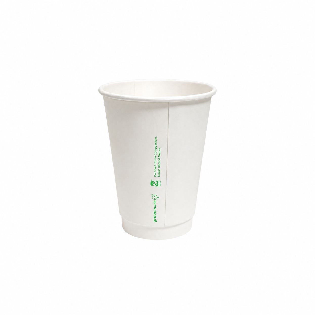 8oz white aqueous coated double wall paper cup with 80mm rim for hot drinks