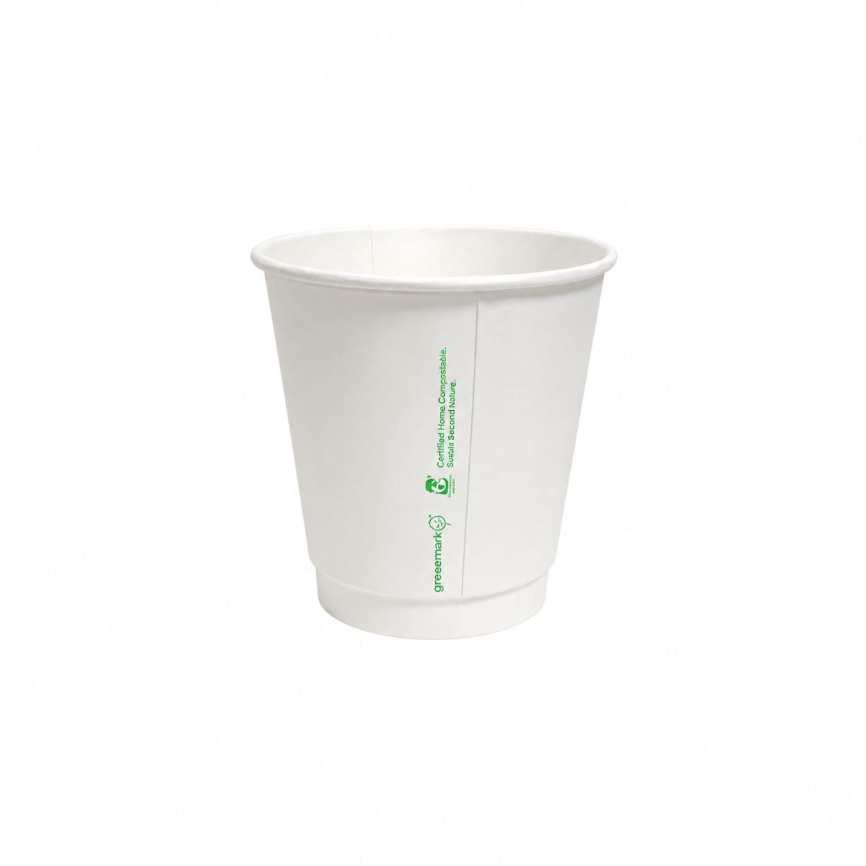 8oz white aqueous coated double wall paper cup with 90mm rim for hot drinks