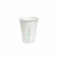 8oz white aqueous coated single wall paper cup with 80mm rim for hot drinks