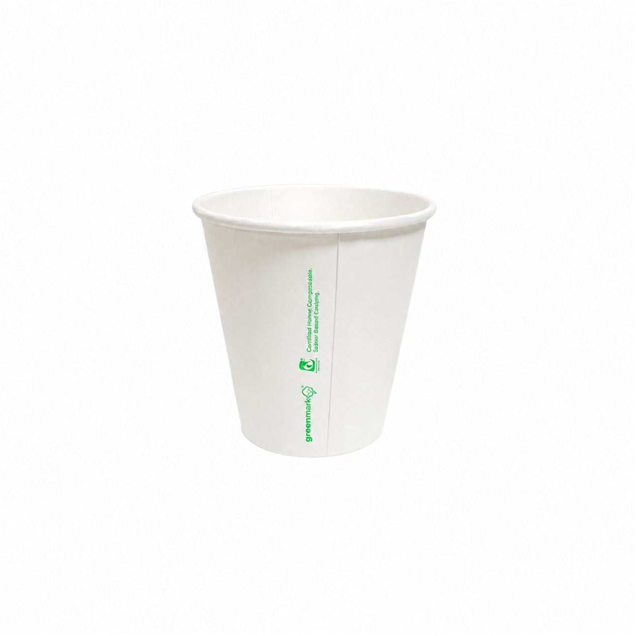 8oz white aqueous coated single wall coffee cup with 90mm top rim