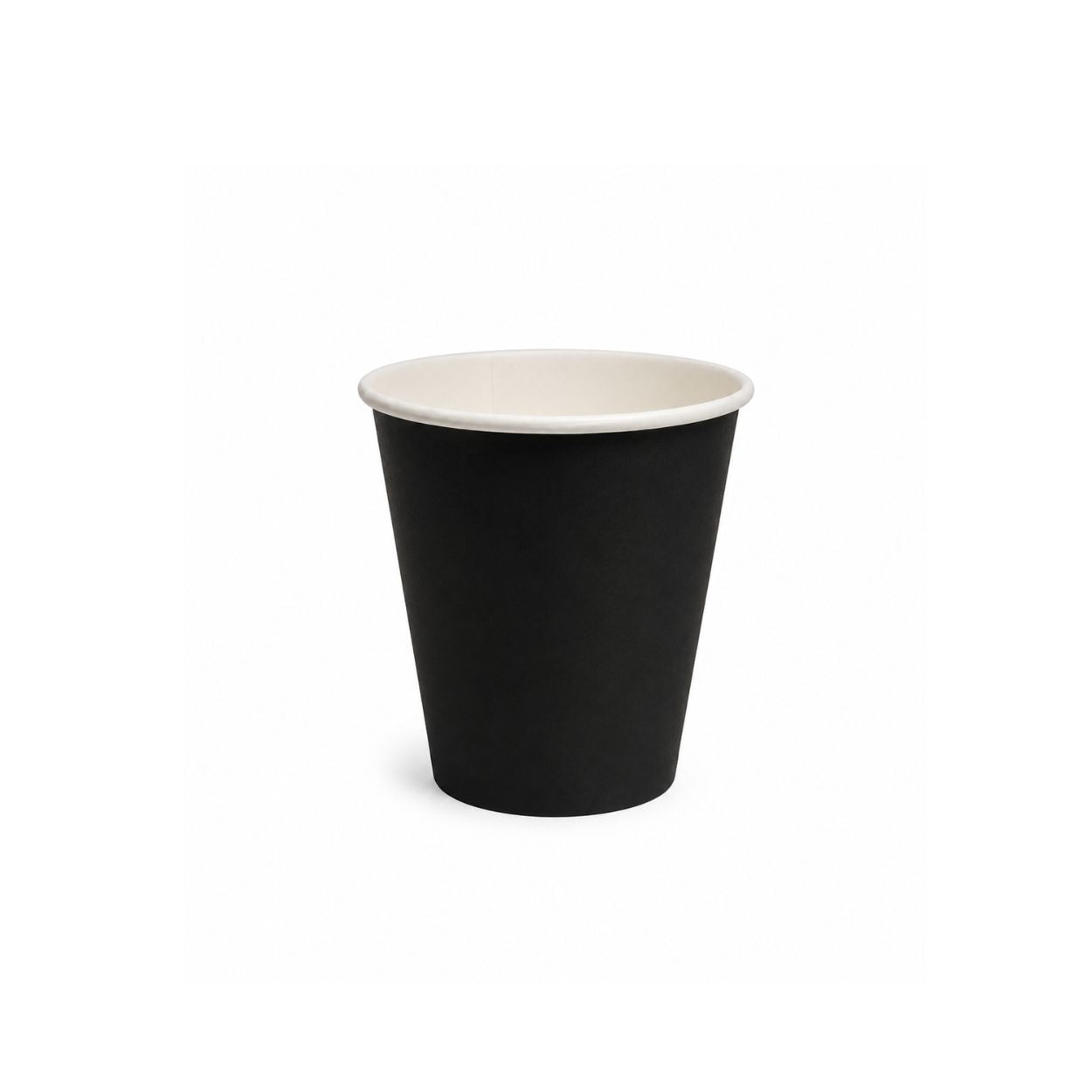 8oz PE Coated Single Wall Coffee Cup – Black (90mm)