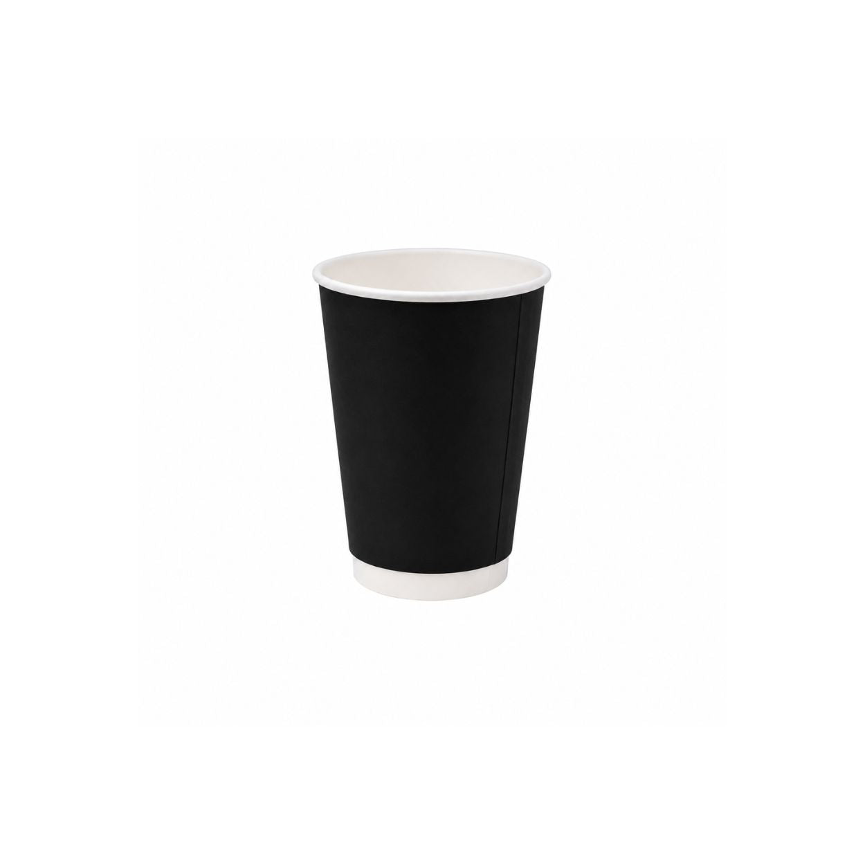 8oz black PE coated double wall coffee cup