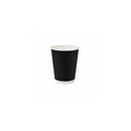 8oz PE Coated Black Double Wall Cup – 90mm (500 Cups/Carton)