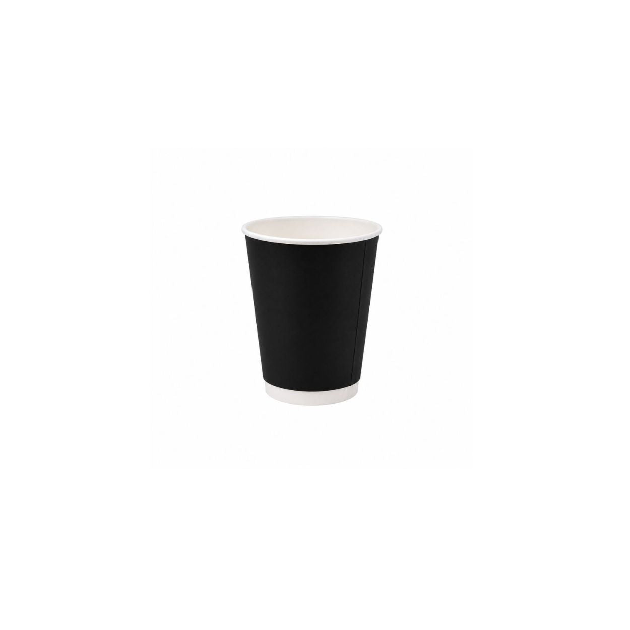 8oz PE Coated Black Double Wall Cup – 90mm (500 Cups/Carton)