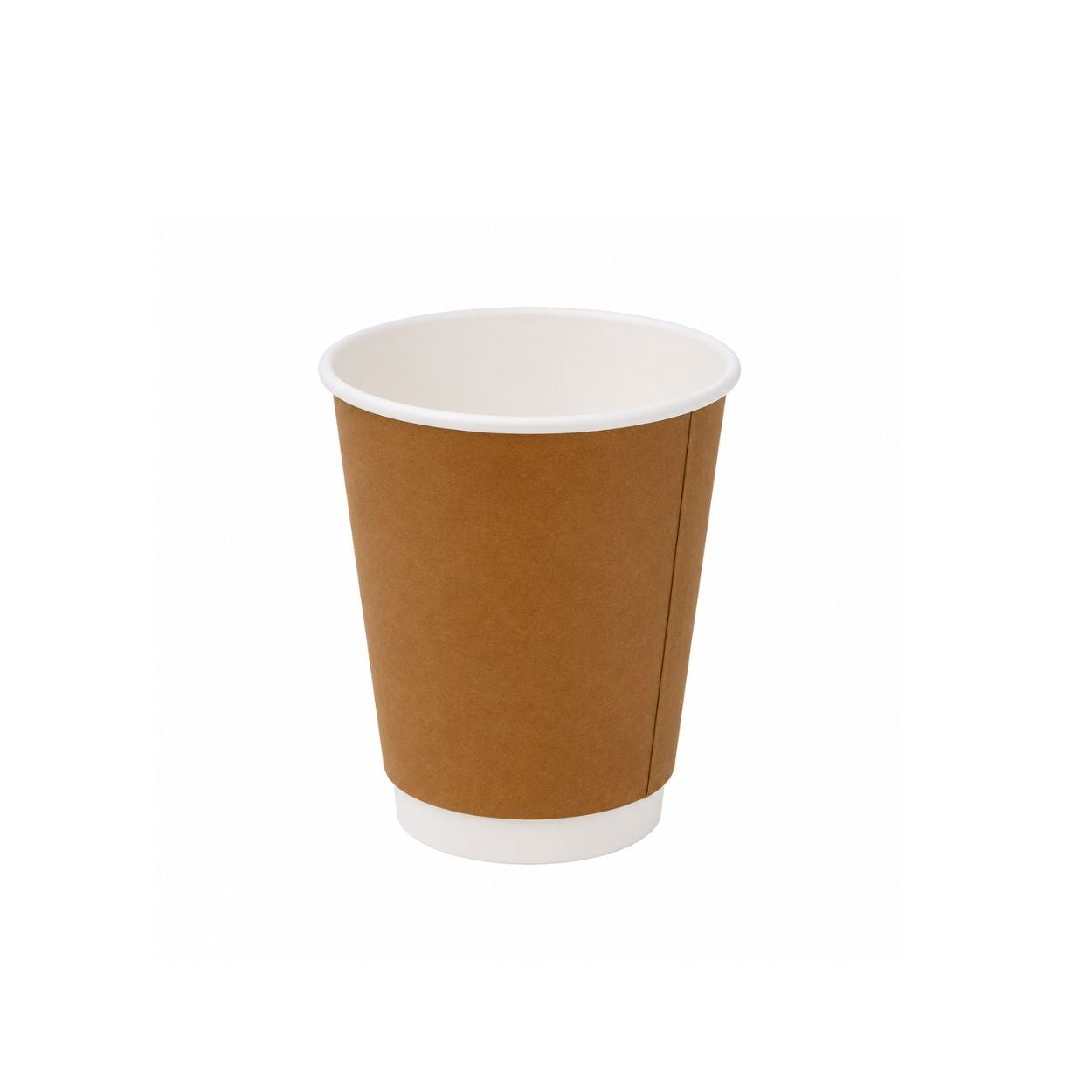 8oz kraft PE coated double wall coffee cup with 90mm top rim