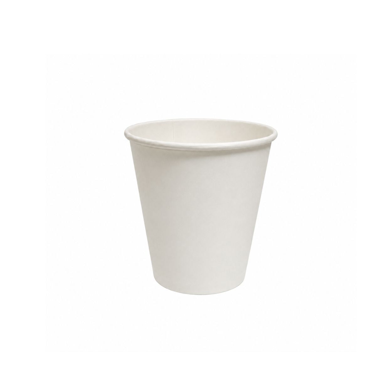 8oz white PE coated single wall coffee cup with 90mm top rim