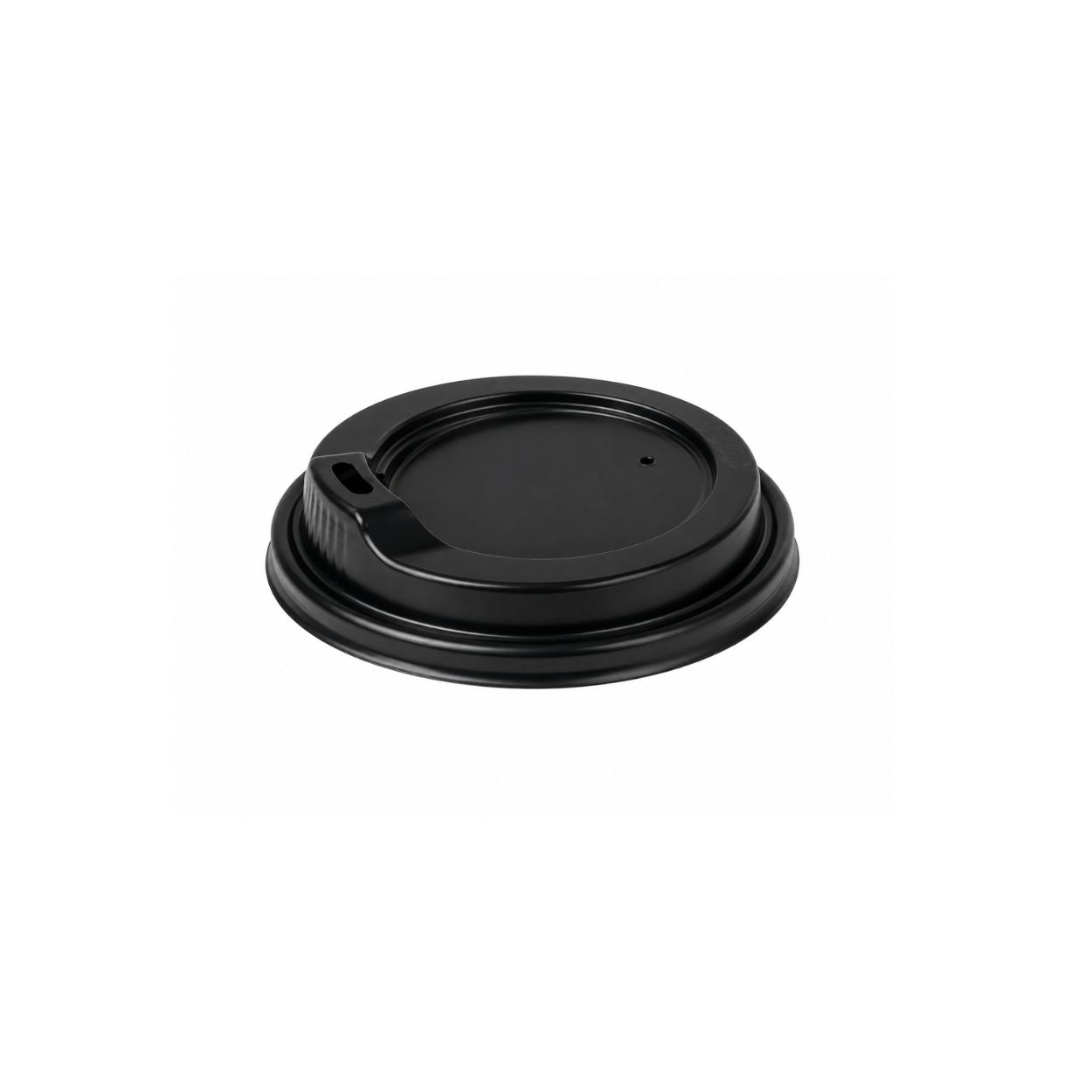 90mm black PS spout lid for 12oz and 16oz coffee cups