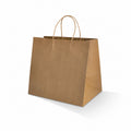 Brown kraft bag with twisted paper handles 305 × 305 × 175mm
