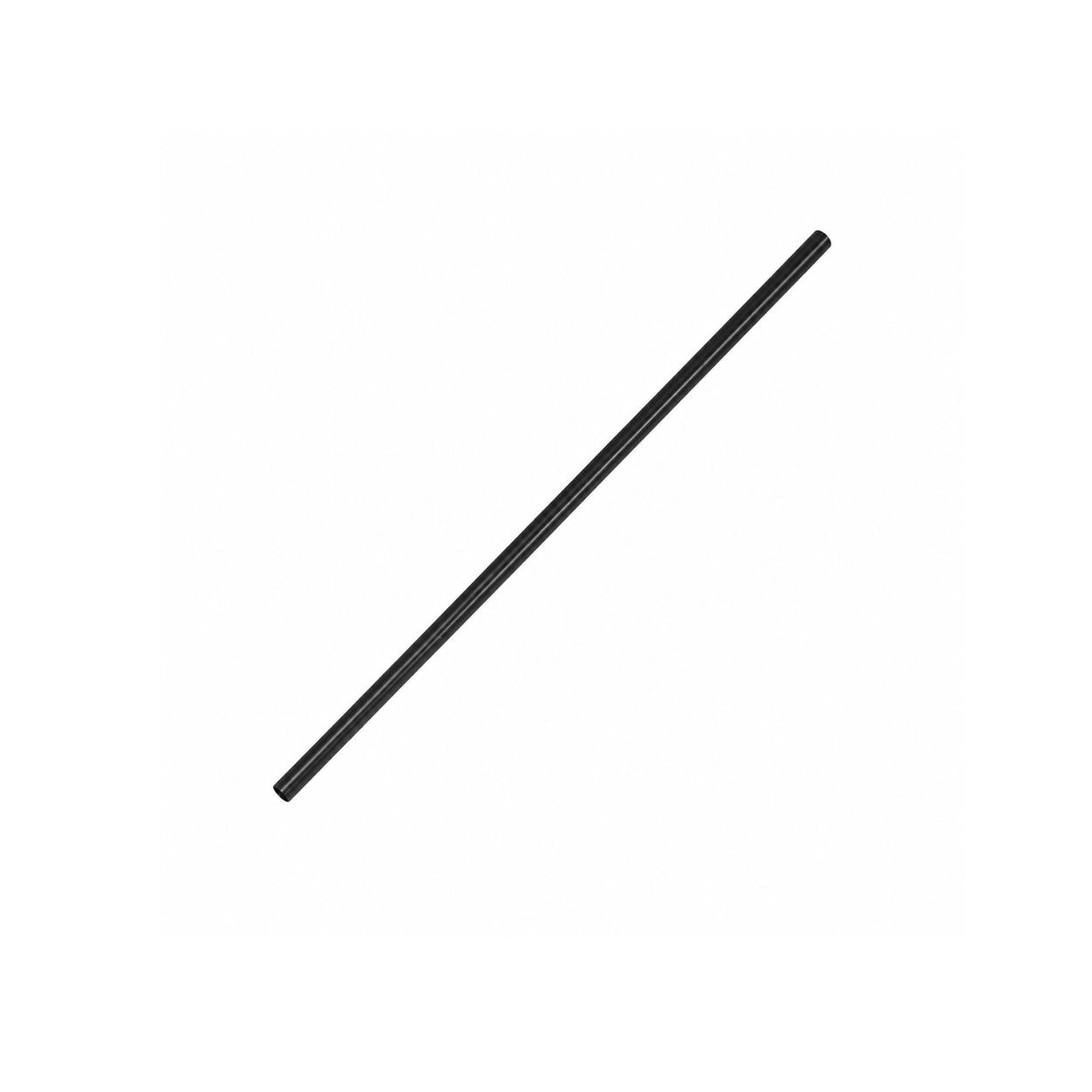 All black regular paper straw 6 × 197mm