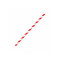 Red stripe regular paper straw 6 × 197mm